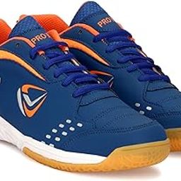 Court 2.0 Memory Foam Badminton Shoes for Men | Non-Marking Gum Sole Shoes for Badminton, Durable Sports Footwear PKB036-1