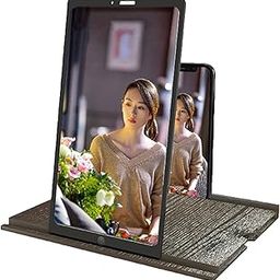 Portable Phone Holder with Screen Amplifier,3D Phone Screen Amplifier,12 Inch Phone Screen Magnifier Compatible with Smartphones Above 4.0, (Color : Black, Size : Standard)-picture-16