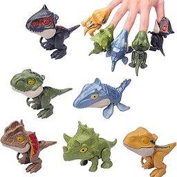 6 pcs Dinosaur Toy,Biting Finger Dinosaurs Toy,Finger Puppets for Kids,Suitable for Storytelling and Puppet Performances Educational Games with Hand Puppet Dinosaurs-21