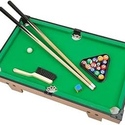 Jet Roy Tabletop Pool Table with 15 Colored Balls- 1 cue Ball- 2 Pool Sticks- 1 Cube of Chalk, and Triangle for Kids | Indoor Games/Toy (Brush not a Included)_117-image-12