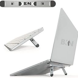 Speedwav Tabletop Metal Invisible Ultra Slim Portable Laptop Stand and Keyboard Riser Foldable Laptop Stand - Keyboard Feet - Keyboard Stand for Desk - Soporte para Laptop - Silver, 1pcs-27