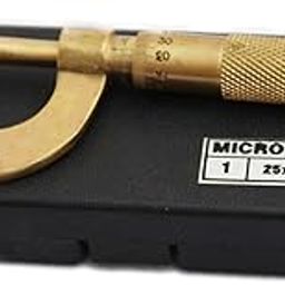 Asian Scientific Brass Screw Gauge Micrometer 0-25mm Caliper with Black Box-31