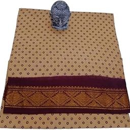Madurai Chinnalapatti Handloom Sungudi Cotton | Zari Border Saree | Pure Cotton Saree | Cream with Maroon-image-38