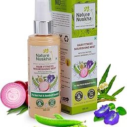 Nature Nuskha Protein Rich Hair Mist Spray with Onion & Bhringraj Extracts for Hair Thickening & Growth | Quality Replacement of Hair Oil for Hair Fall & Dandruff Control | with Vitamin B2, B6, Niacin | for Men & Women, 100ml-image-50