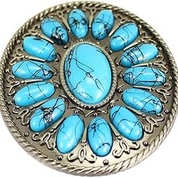 LOOM TREE® Cowboy Turquoise Bohemia Belt Buckle Werstern Indian Cowgirl Stone Buckles-image-3
