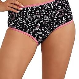 Women's Cotton High Waist Heart Print Hipster Panty-picture-45