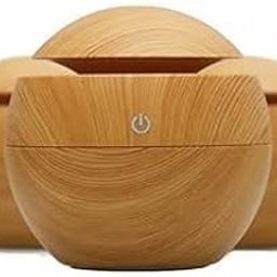 Geniestore Wood Cool Mist Ultrasonic Humidifier| Diffuser with Colorful Light, Essential Oil Diffuser for Room Moisture, Ideal for Home, Office, Car, and Travel-image-93