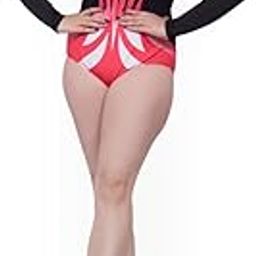 स्वदेस SPORTS SwadesSports Premium Quality leotard in Printed pink color, washable, full sleeves, round neck, fully streachable,ideal for podium tranning, all level of competetions-image-63