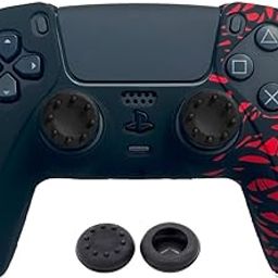 TMG PS5 Controller Skin Spider-Man Theme Silicone Special Edition Protective Skin Case Cover for PS5 Controller with 2 Thumb Grip Caps (White/Red)-29