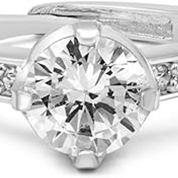 925 Sterling Pure Silver Elegant Solitaire Ring, Adjustable | American Diamond Cut | Gifts For Women & Girls |With Certificate of Authenticity | Certified-image-81
