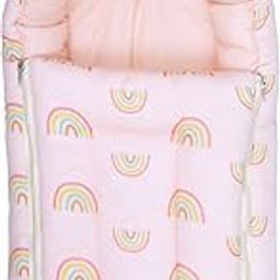 1ST STEP Muslin Cotton 3 in 1 Baby Bed, Sleeping Bag & Carry Nest, Cotton Baby Bedding for New Born & Infant, Portable Bassinet, for Baby Carrying & Sleeping, Unisex Baby Sleeping Bed (OR)-14