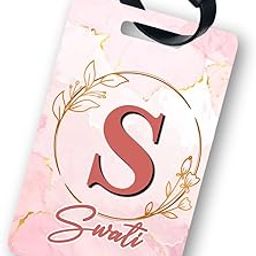 Mom's Charm Customized Luggage Tag for Travel/School - Floral Theme - Personalized Photo/Name - Birthday,Anniversary,Trip,Friends,Gift Hamper, MDF 2.5 * 3.75" Multicolor - Single Side Print-20