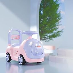 Cockatoo-Kids Baby Bunny Swing Car for Kids Ride-On Magic Car with LED Lights & Music Push & Glide Toy for Toddlers with Backrest Seat & Big Wheel Push Car for Ages 1-3 Pink & Purple Up to 25 Kg-11