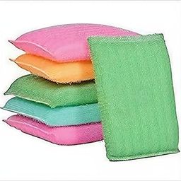 Jai PET Non-Scratch Multi Colour Kitchen Utensil Scrubber Pad, Multi-Use & Foam Pad Sponge Scourer for Dish, Utensils All Type Washing, Heavy Duty Standard (14mm Thick) Set of (6)-image-84