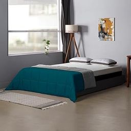 Sleepyhead 220 GSM Microfiber Reversible Comforter (Deep Teal and Ash Grey, 90"X60"; Single Size)..| TC - 50-image-64