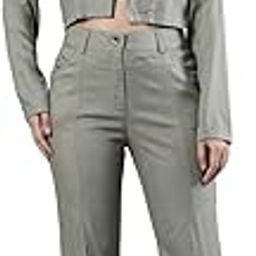 Comfortable Fit Crop Jacket and Pant Co-ords Set, Soft and Breathable Cotton Fabric with Front Zip Button closure and 2 Side Pockets, for Women, Pack of 1-image-26