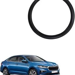 Car Steering Wheel Cover Full Black Colour Suitable for Skoda Slavia-image-57