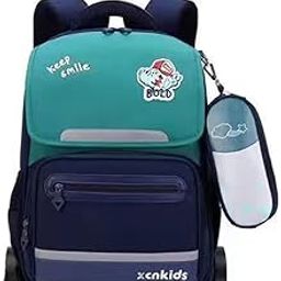 22 Litre, 17 Inches Stylish & Trendy Water Resistant High Storage School Backpack College Backpack Travel Backpack Bag for Boys & Girls, With Trolley And Pencil Pouch, 2nd Standard Onwards-image-118