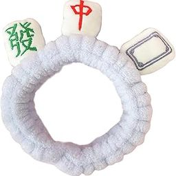 Mahjong Makeup SPA Headband Soft Flannel Plush for Face Wash Women Blue | Clothing, Shoes & Accessories | Womens Accessories | Hair Accessories-image-3