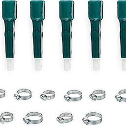 Garbnoire Heavy Duty Standard Size 0.50 Inch Hose Connector With Adjustable Clamps for Garden Water Pipe & Car, Bike Washing Accessories | Suitable Connecting Hose Pipe (Color May Vary) (Pack of 5)-32