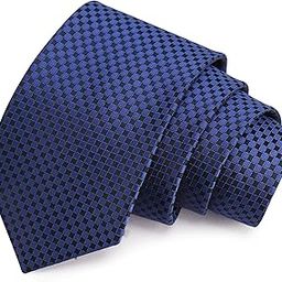 Perfect Royal Blue & Black Colored Microfiber Necktie for Men-image-68