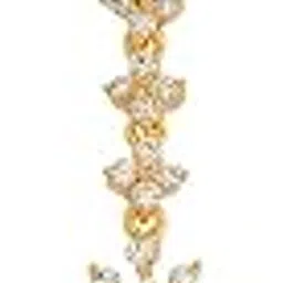 kushal's Fashion Jewellery Green Gold Plated Ethnic Zircon Tikka - 421416-picture-34