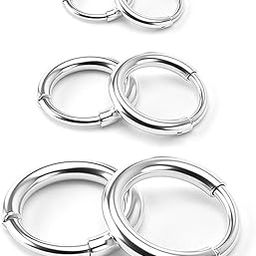Surgical Stainless Steel Hoop Earrings - Endless Small Hoop Earrings Set for Men Women, Hypoallergenic Tragus Earrings(8/10/12/14mm)-image-82