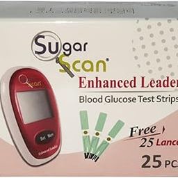 Thyrocare Sugarscan 25 Blood Glucose Test Strip with 25 Lancet Free-26