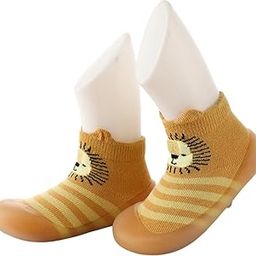 12 To 15 Months Baby Boys & Girls Feet-Hugging Design Anti-Skid Silicon Sole Rubber Socks Shoes/Booties (Yellow)-BT3515-image-98