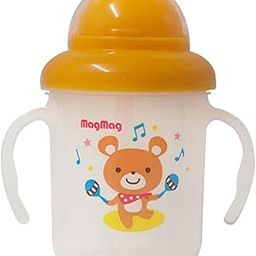 Pigeon Magmag Training Straw Cup, White/Orange-image-6