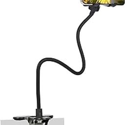 AELIANA Phone Holder Gooseneck Mount, Universal Lazy Bracket Flexible Long Arm Clamp Clip Phone Stand for Bed,360 Adjustable DIY Flexible Grip Desktop Mobile Phone Stand for All 4-7” Devices-1