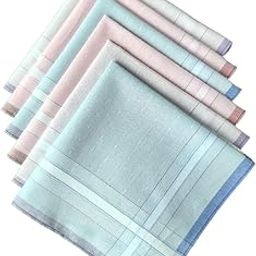 ™ 6x Men's Handkerchiefs Wipe The Sweat Towels Soft Mens Gifts Classic Hankies | Handkerchiefs | Mens Accessories-image-64