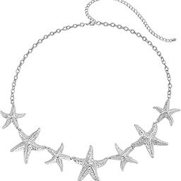 Women’s Adjustable Golden Starfish Waist Chain - Gold Metal Accent Chain for Beachwear, Skirts & Summer Outfits-image-49