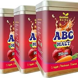 Genius Herbs ABC Malt - 250gms | Improves Bone Health | Supports Hydration | Rich in Antioxidants | Aids in Muscle Recovery | No Preservatives | No Chemicals - Pack of 3-image-75
