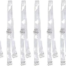Women's Transparent Plastic Detachable Transparent Straps Bra Strap Plastic Metal FreeSize Pack of 8,10-picture-9