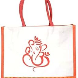 Eco-Friendly Reusable Jute Bag with Ganesh Print - Designer Ganpati Tote for Shopping, Gifting, Puja, Festivals, Grocery, Travel, and Daily Use-image-47
