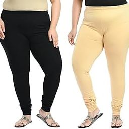 Women Cotton Blend Full Length Plus Size Leggings-image-57