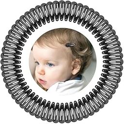 DICHOT 1Inch Black Snap Hair Clips Small Hair Clips for Girls, Baby Infant 3cm Candy Color Hair Clips Barrettes for Toddlers Hair Accessories (PACK OF 120)-image-52
