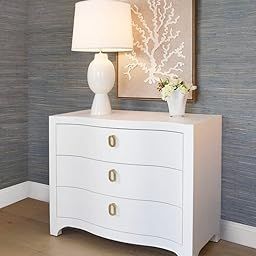 TGF Furniture Store Modern 3-Drawer Dresser – Light White Finish with Gold Handles – Contemporary Bedroom Storage Cabinet with Curved Base Design-image-85