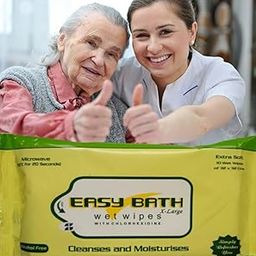 Easy Bath Wipes Wet Wipe Large - Combo of 03-1