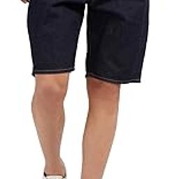 Blue Solid Regular Fit Denim Shorts-picture-1