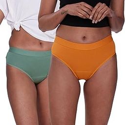 Strong Leak Protection Period Panties for Women| Mid Brief Reusable Hipster| Rash & Stain-Free Bamboo Cotton Underwear Holds More Than 3 XL Pads-image-37