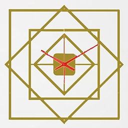 Ventuos® -StyleMetal Wall Clock for Living Room, Bedroom, Office, Kitchen, Home & Hall, Designer Big Size Modern & Uinque Designer Wall Watch (Free 2 Color Hands) - Sculpture Shape (Gold-40 X 40 Cm)-image-29