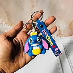 teal BY TANVI Stitch Cartoon Keychain with Strap for School Backpacks, Bags & Keys - Cute Lilo & Stitch Accessory for Kids, Girls, Boys, Teens & Gifts-picture-30