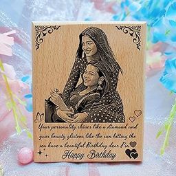 Giftairs Birthday Personalized Laser Engraved Wooden Photo Frame For Best Friends (4X5 Inchrectangular, Wall Mount)-picture-24