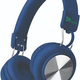 SYSKA Bassteq BS0856 Bluetooth Wireless & Wired Headset (Blue, On The Ear)-image-1