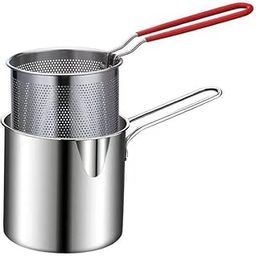 k2d2 Small Frying Pot with Strainer Basket - Deep Fryer for French Fries, Chicken Wings, Shrimp, Fish, Pasta - Charcoal Water Filters-image-68