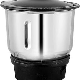 Kimatsu Stainless Steel Chutney Jar for Mixer Grinder, 400 mL, Small, Compatibility with all mixer grinders with 2 sloths of jar fitting with 4 teeth coupler (Silver)(Silver)-30