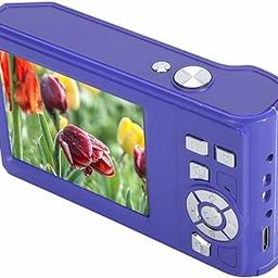 Digital Camera 48MP 2.7K HD 8X Zoom Compact 2.8 Inch Display Auto Focus Anti Shake Digital Pocket Camera Selfies Traveling Recording Life (Blue)-image-76