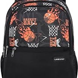 Basketball 35L Black Backpack | Fits Upto 15 Inch Laptop | Organizer & Bottle Holder |Rain Cover | Gift for Men, Women, Boys, Girls | Laptop Sleeve for School & College-image-92